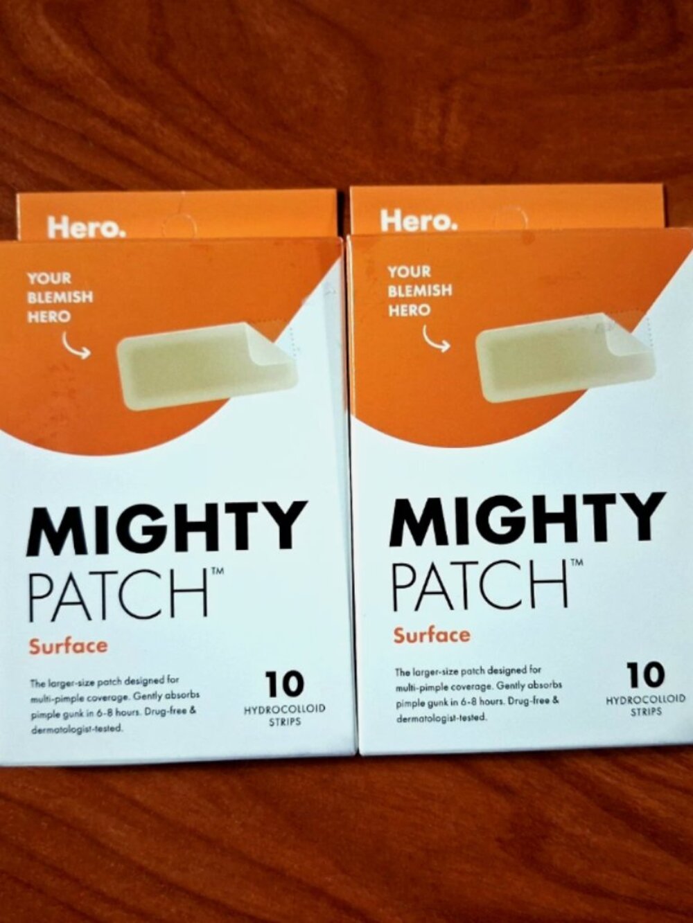 Hero Mighty Patch Surface Hydrocolloid Acne Blemish Face Patches 2x 10 ct